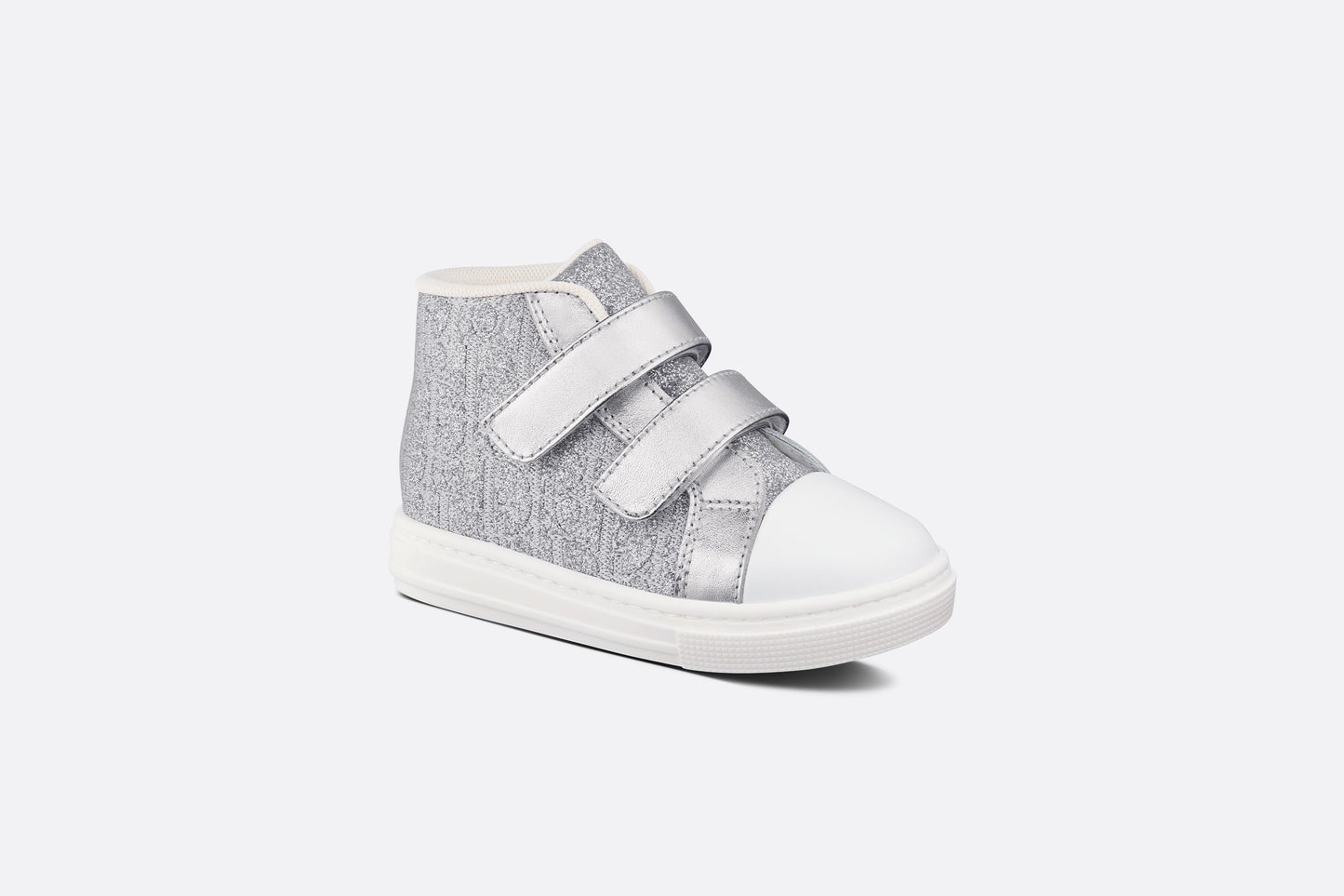 B23 Baby High-Top Sneaker • Silver-Tone Dior Oblique Technical Fabric