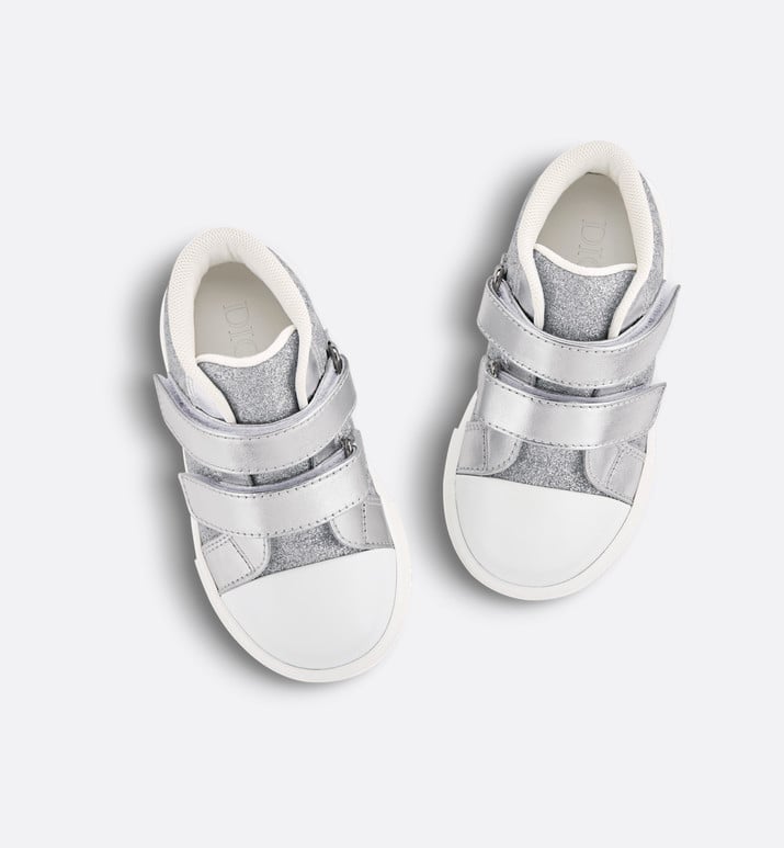 B23 Baby High-Top Sneaker • Silver-Tone Dior Oblique Technical Fabric