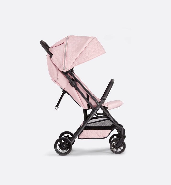 Stroller • Powder Pink Water-Repellent Cannage Canvas