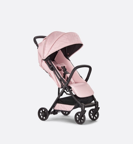 Stroller • Powder Pink Water-Repellent Cannage Canvas