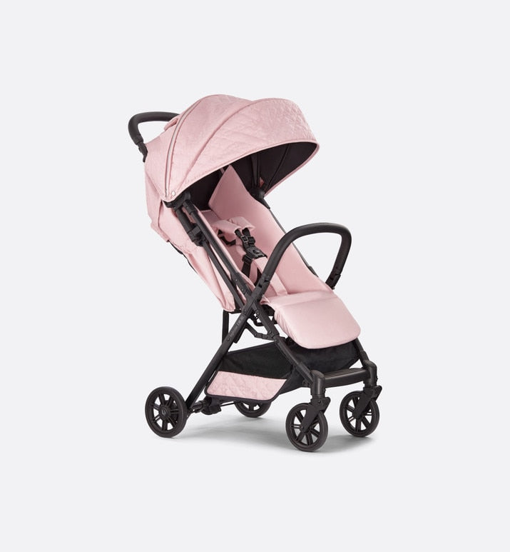 Stroller • Powder Pink Water-Repellent Cannage Canvas