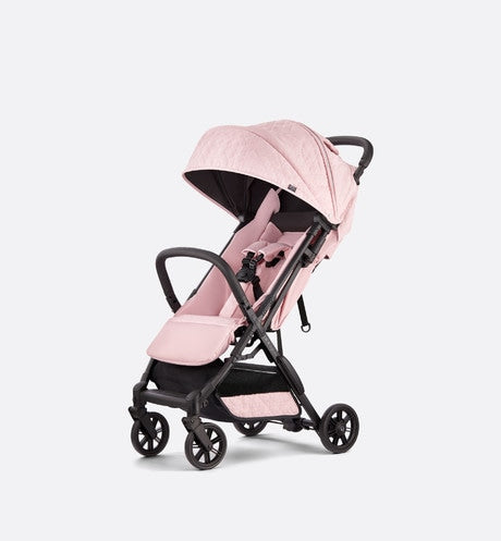 Stroller • Powder Pink Water-Repellent Cannage Canvas