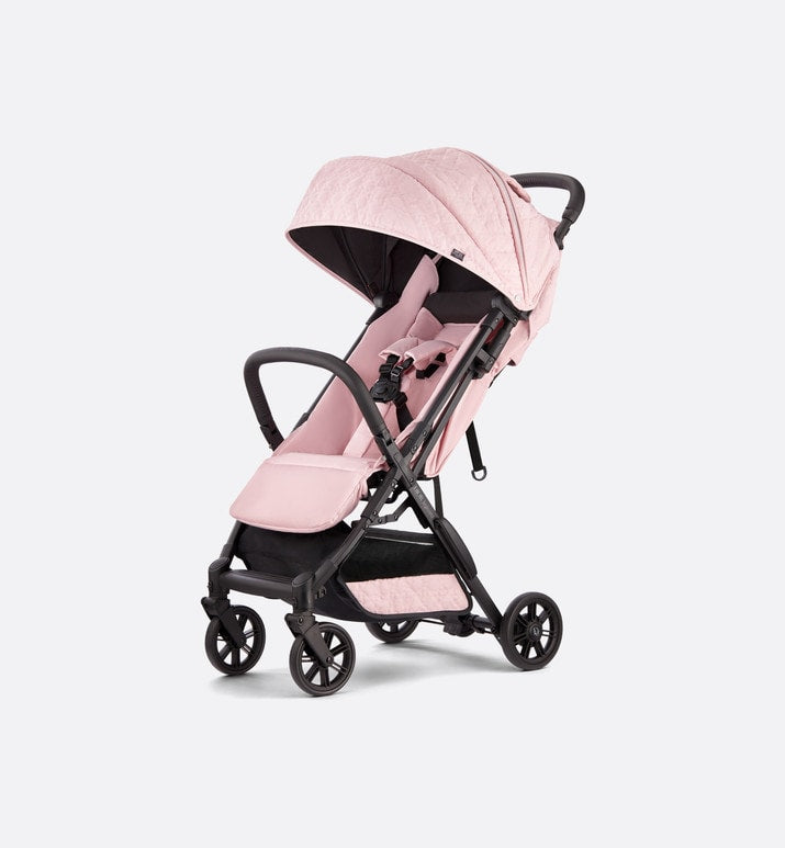 Stroller • Powder Pink Water-Repellent Cannage Canvas