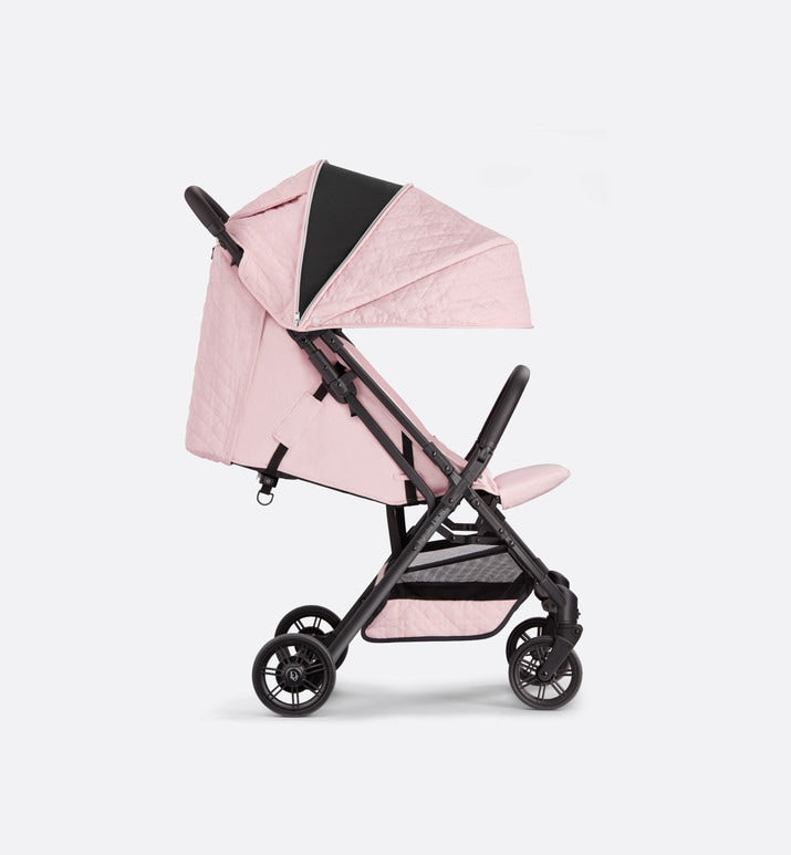 Stroller • Powder Pink Water-Repellent Cannage Canvas