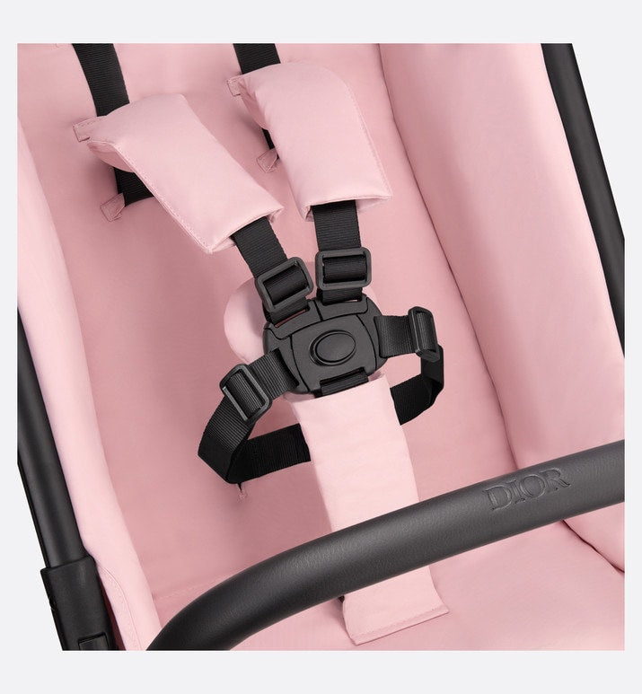 Stroller • Powder Pink Water-Repellent Cannage Canvas