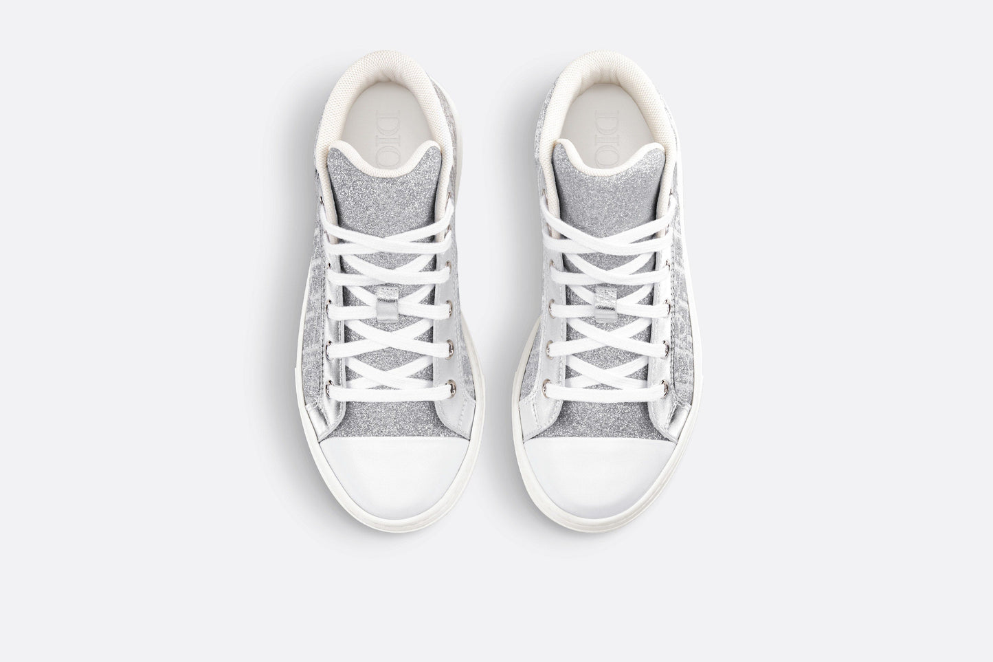 B23 Kid's High-Top Sneaker • Silver-Tone Dior Oblique Technical Fabric