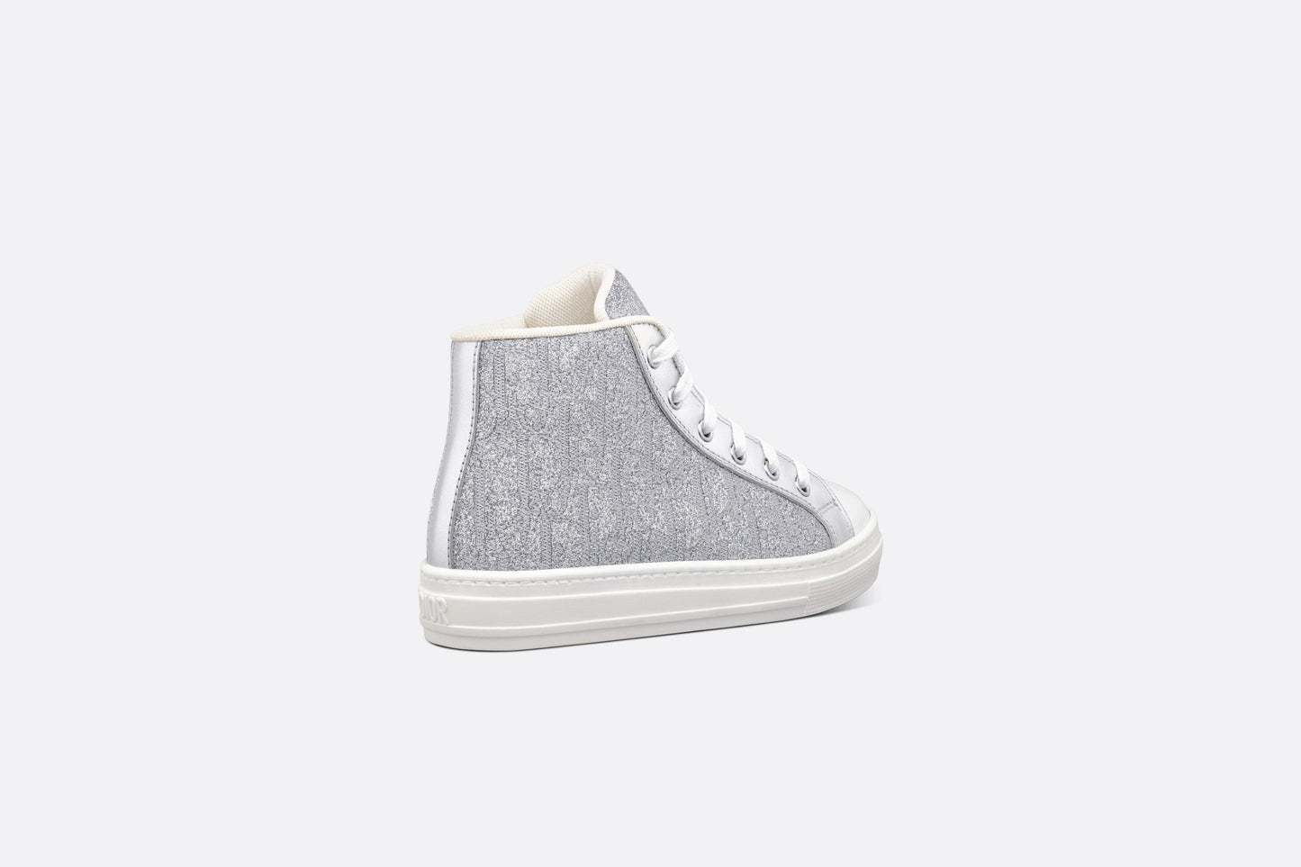 B23 Kid's High-Top Sneaker • Silver-Tone Dior Oblique Technical Fabric