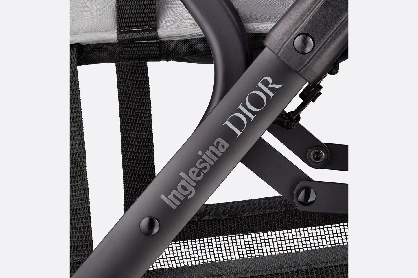 Stroller • Gray Water-Repellent Cannage Canvas