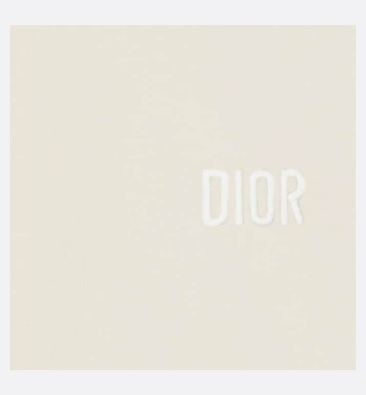 Baby Long-Sleeved Onesie • Ivory Jersey and Cotton Voile with Gold-Tone Cannage