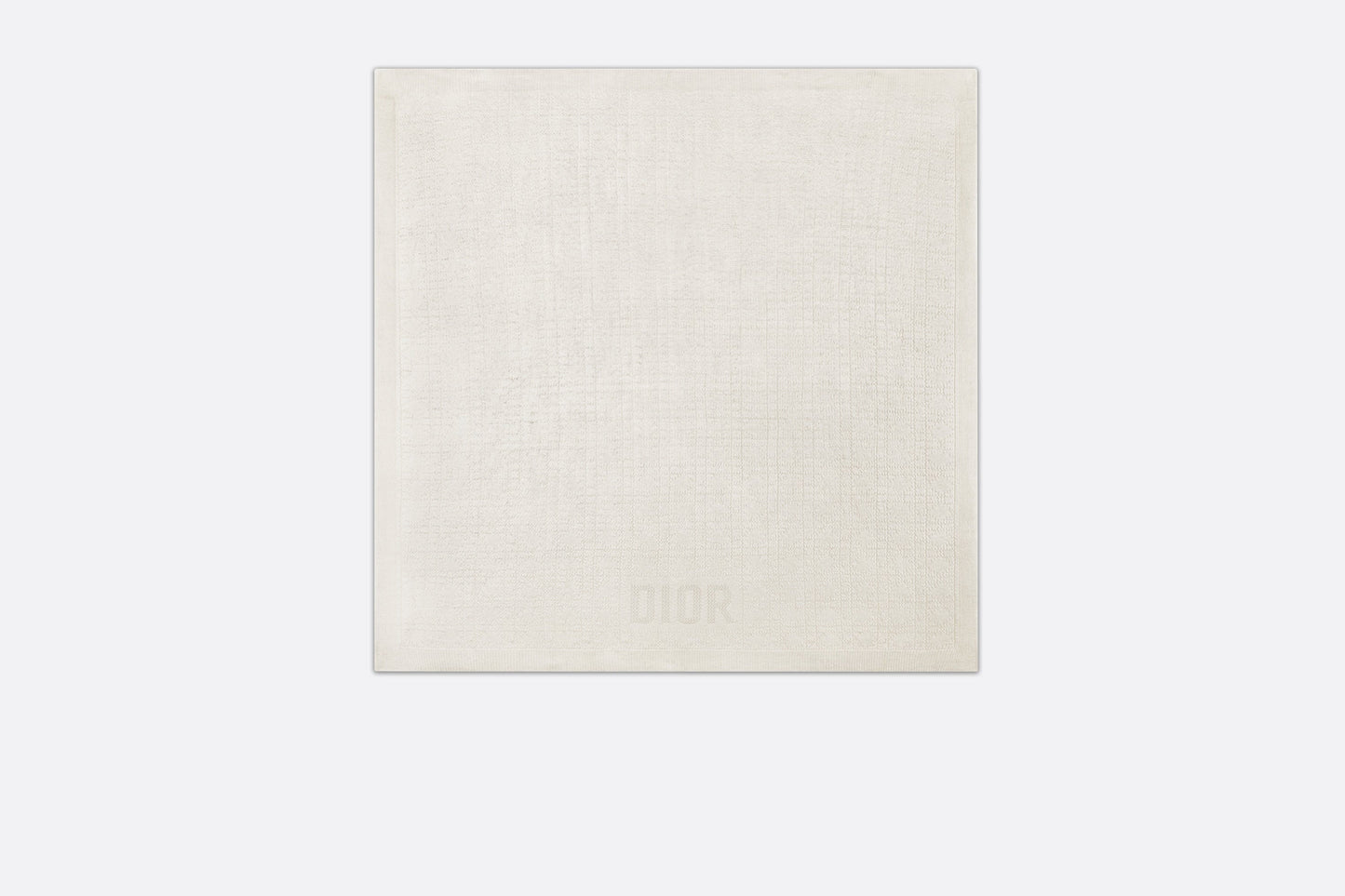 Baby Blanket • Ivory Wool and Cashmere Knit with Gold-Tone Cannage