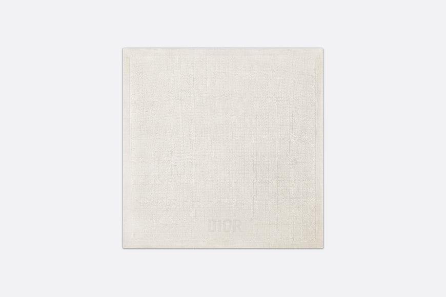 Baby Blanket • Ivory Wool and Cashmere Knit with Gold-Tone Cannage