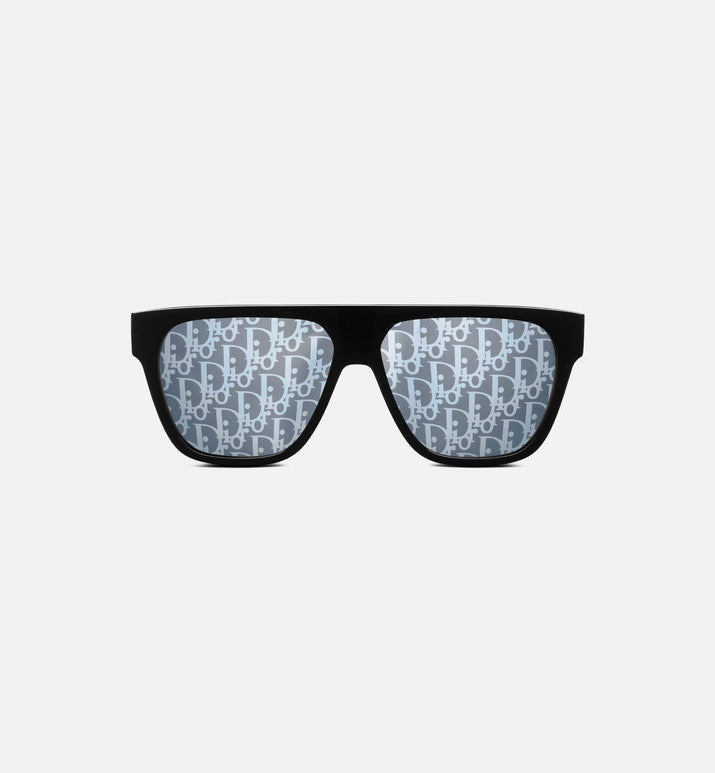 DiorB23 S3I • Black Rectangular Sunglasses with Dior Oblique Motif