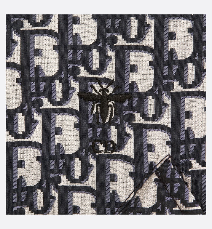 Bomber Jacket • Blue Technical Taffeta Jacquard with Dior Oblique Motif