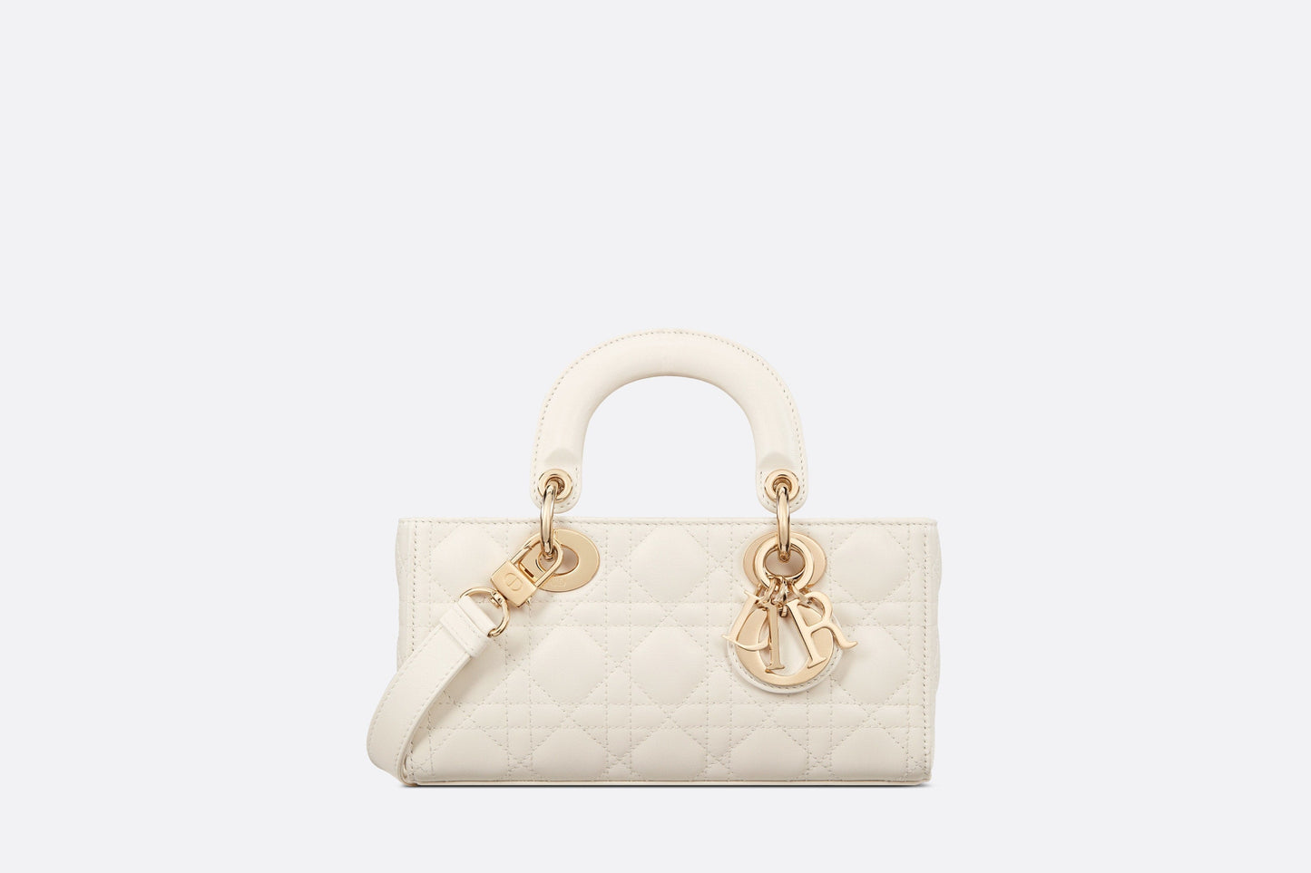 Small Lady D-Joy Bag • Latte Cannage Lambskin