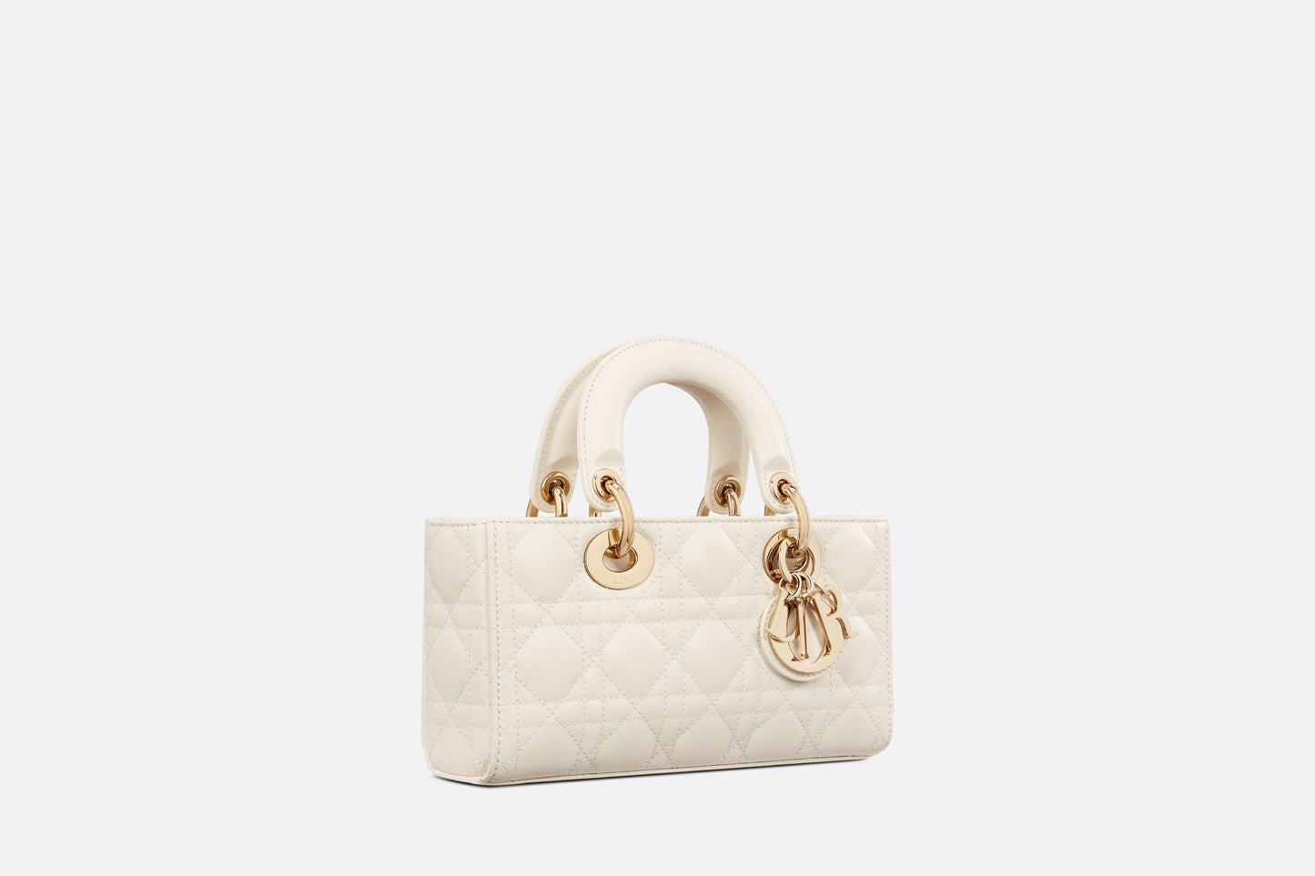Small Lady D-Joy Bag • Latte Cannage Lambskin