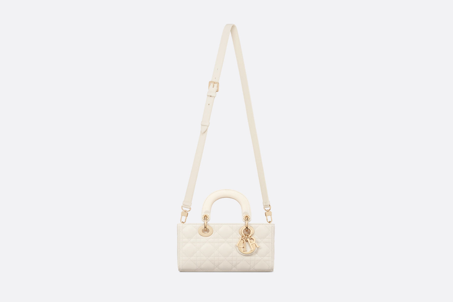 Small Lady D-Joy Bag • Latte Cannage Lambskin
