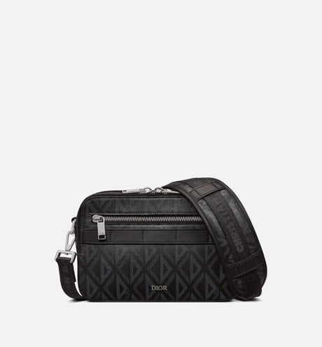 Safari Bag with Strap • Black CD Diamond Canvas