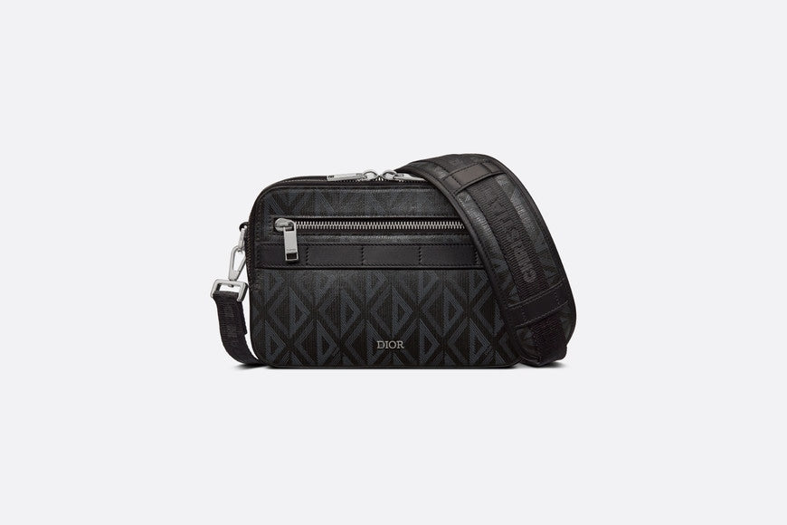 Safari Bag with Strap • Black CD Diamond Canvas