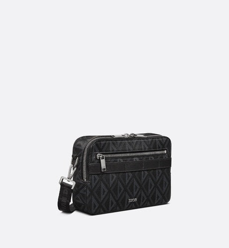 Safari Bag with Strap • Black CD Diamond Canvas