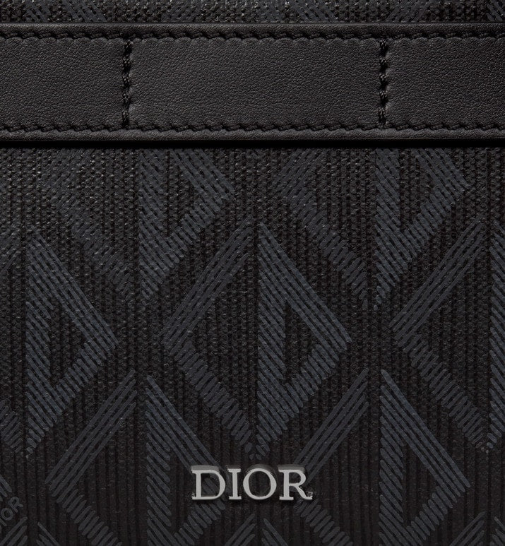 Safari Bag with Strap • Black CD Diamond Canvas