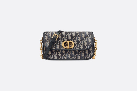 30 Montaigne Avenue Bag • Blue Dior Oblique Jacquard