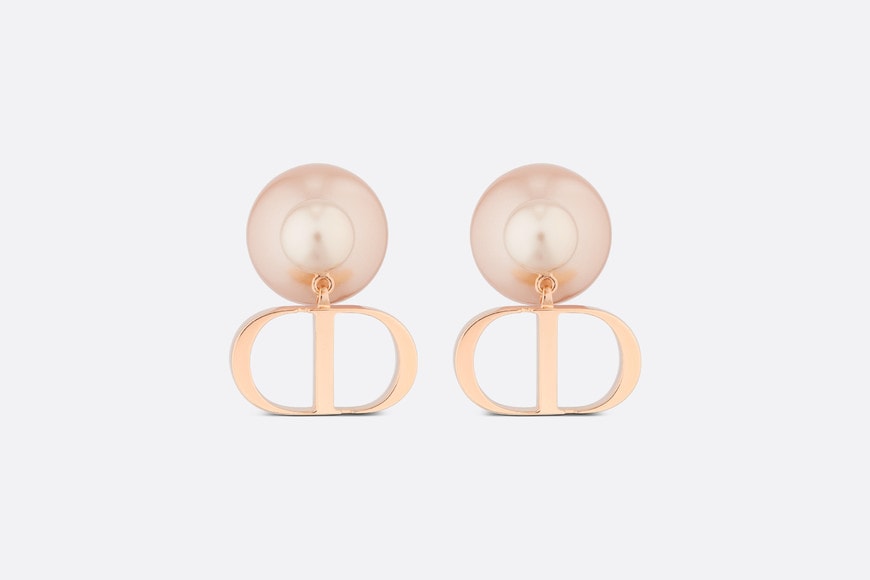 Dior Tribales Earrings • Pink-Finish Metal and Pink Resin Pearls