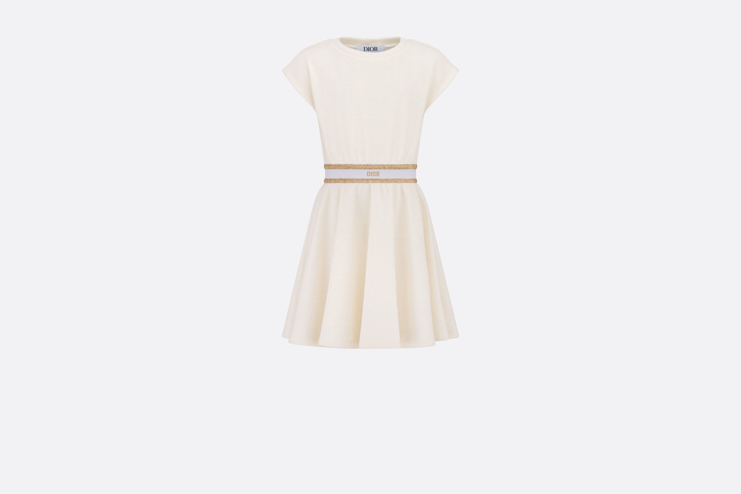 Kid's Short Skater Dress • Ivory Cotton-Blend Fleece