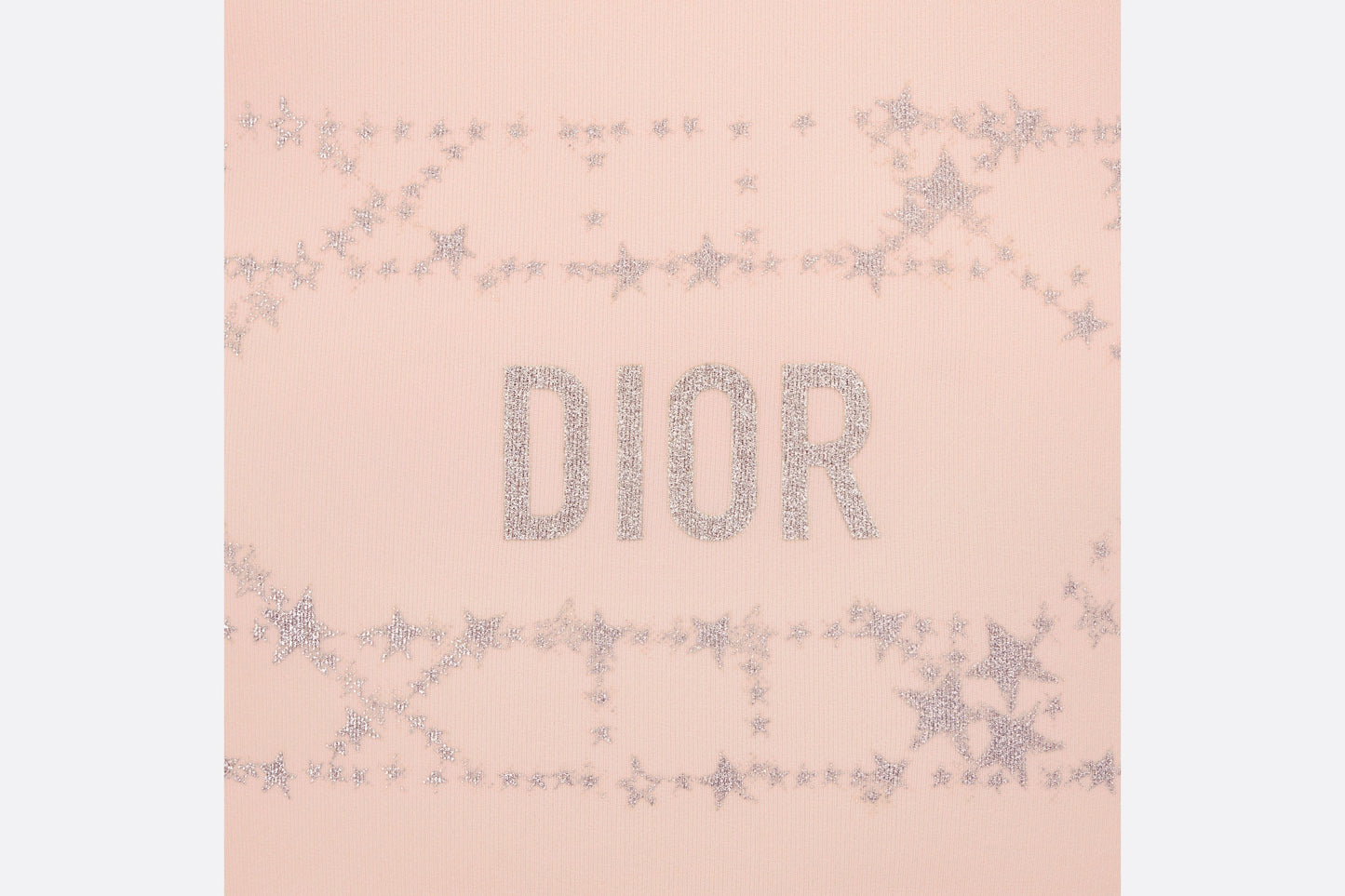 Kid's One-Piece Swimsuit • Pale Pink Technical Fabric with Pale Gold-Tone Cannage Motif