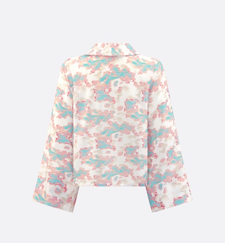 Kid's Shirt • Ivory Technical Voile with Pink and Turquoise Floral Print