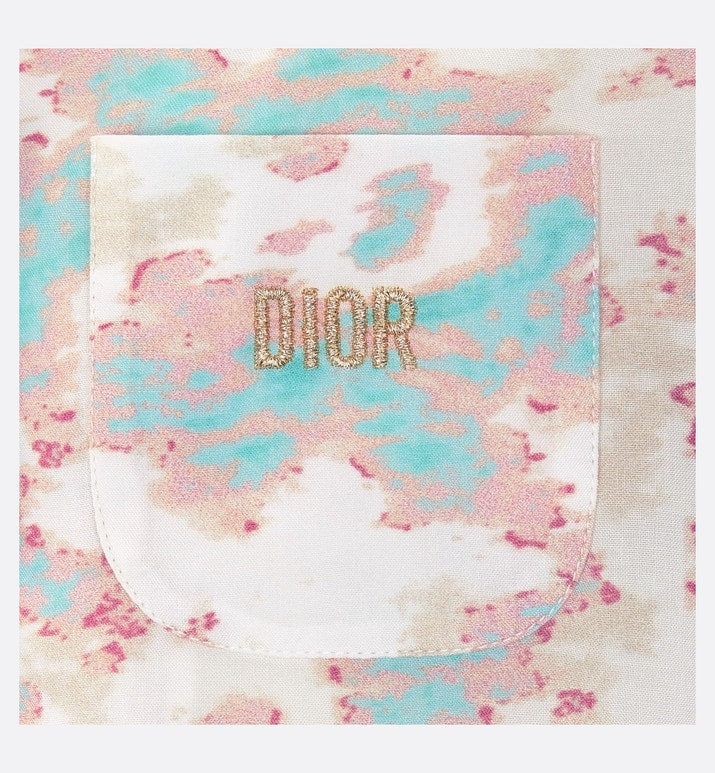 Kid's Shirt • Ivory Technical Voile with Pink and Turquoise Floral Print