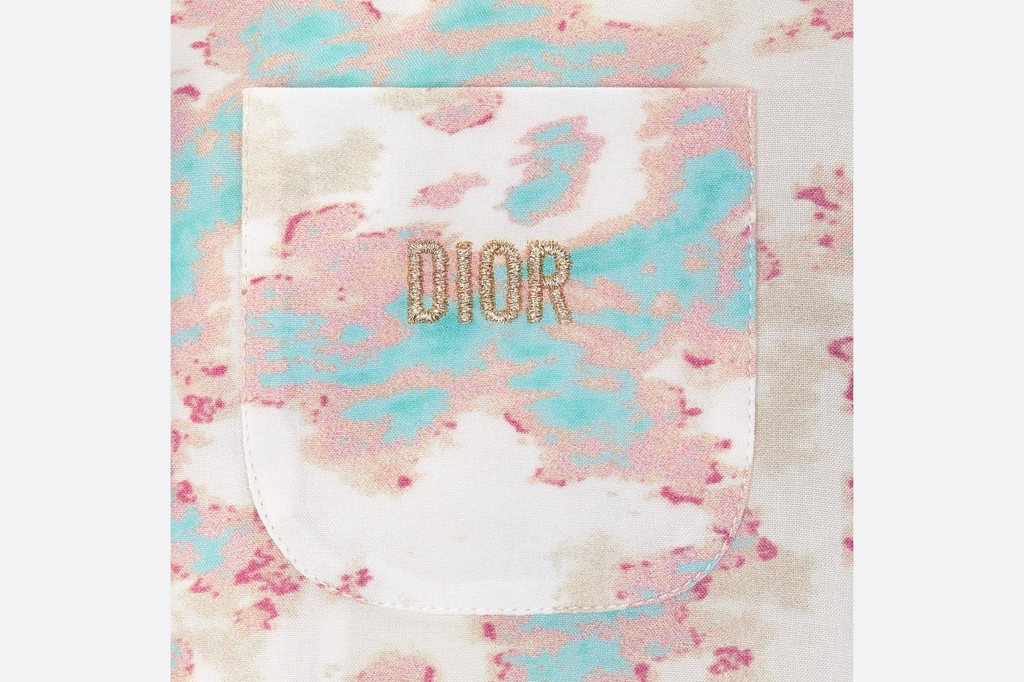 Kid's Shirt • Ivory Technical Voile with Pink and Turquoise Floral Print