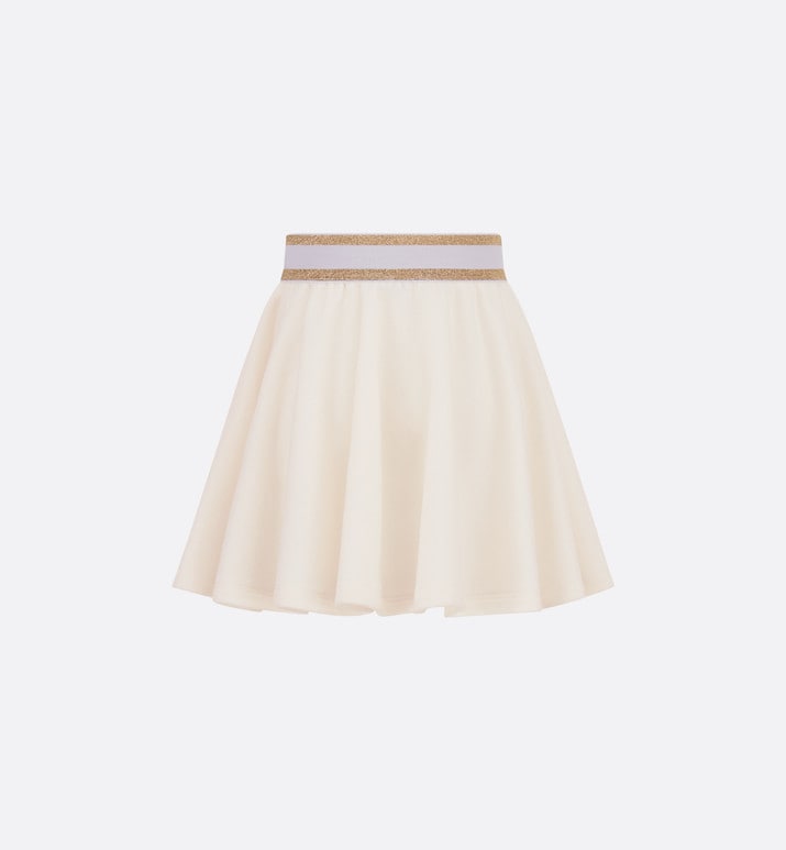 Kid's Short Skater Skirt • Ivory Cotton-Blend Fleece