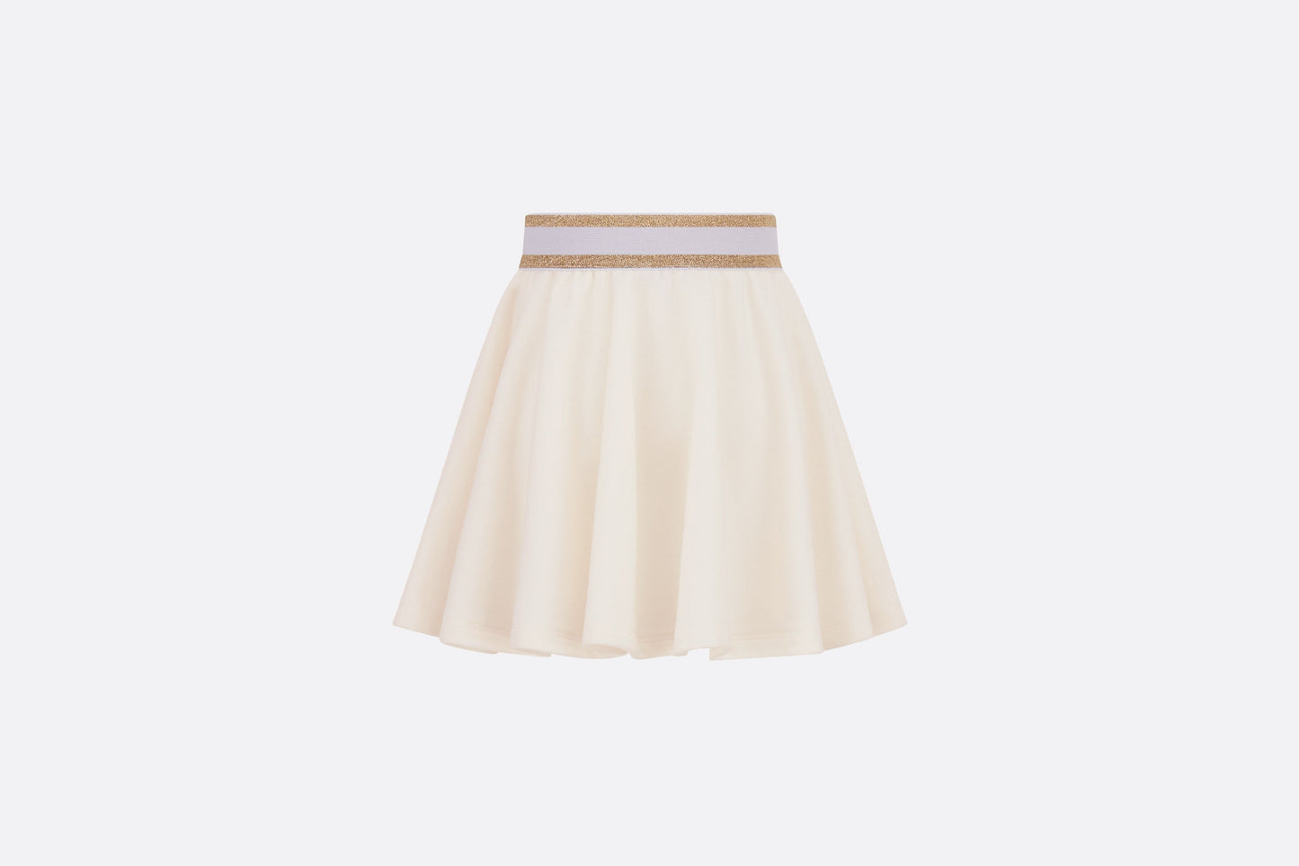 Kid's Short Skater Skirt • Ivory Cotton-Blend Fleece