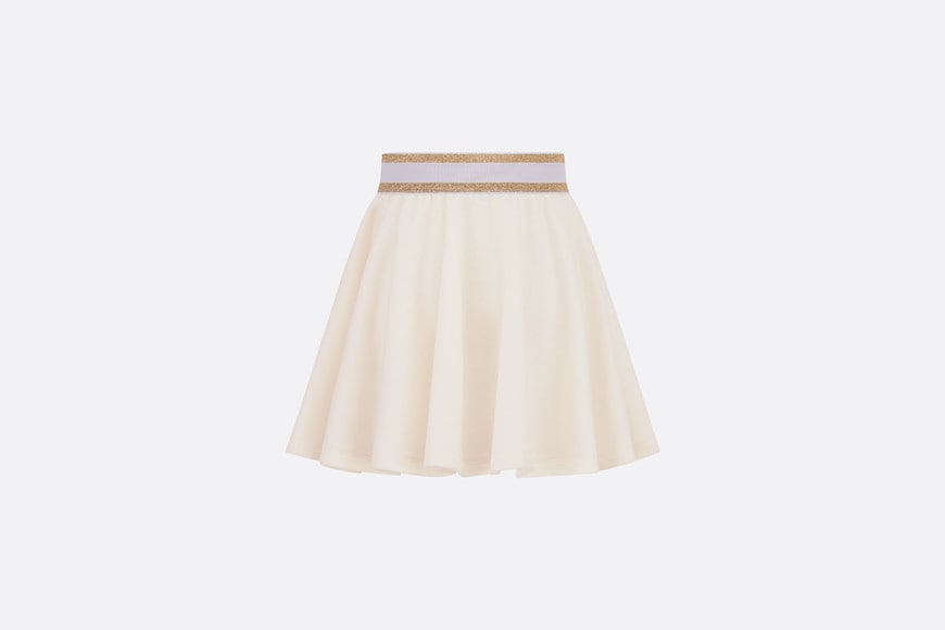 Kid's Short Skater Skirt • Ivory Cotton-Blend Fleece