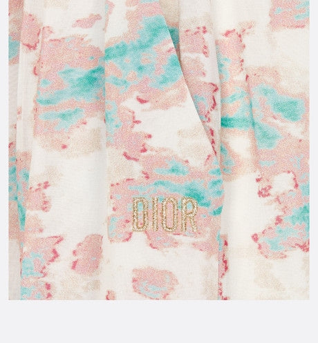 Kid's Loose Pants • Ivory Technical Voile with Pink and Turquoise Floral Print