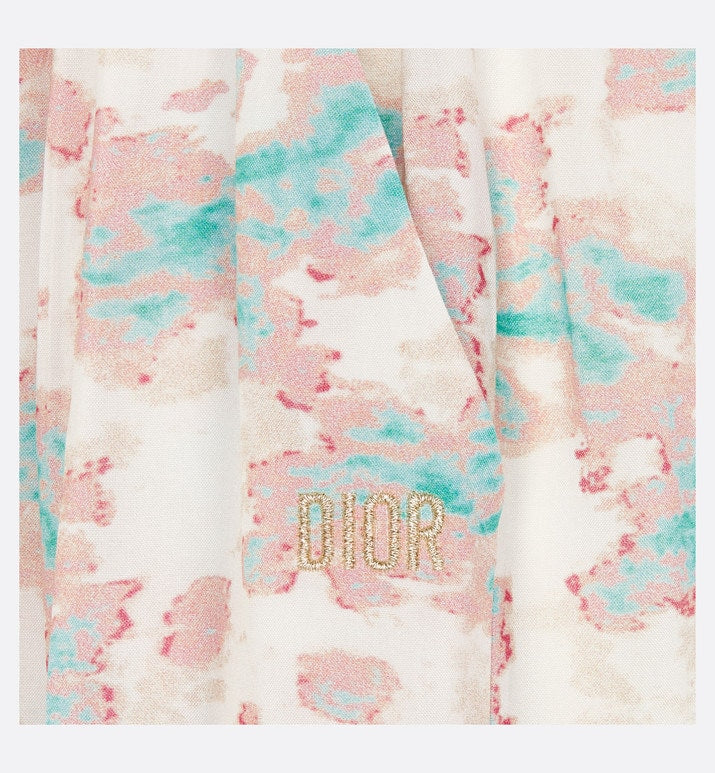 Kid's Loose Pants • Ivory Technical Voile with Pink and Turquoise Floral Print