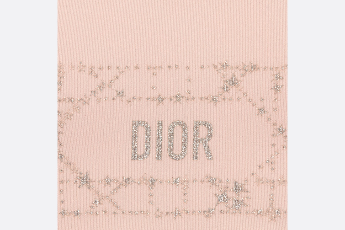 Kid's Two-Piece Swimsuit • Pale Pink Technical Fabric with Pale Gold-Tone Cannage Motif