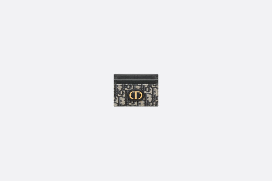 30 Montaigne Five-Slot Card Holder • Blue Dior Oblique Jacquard