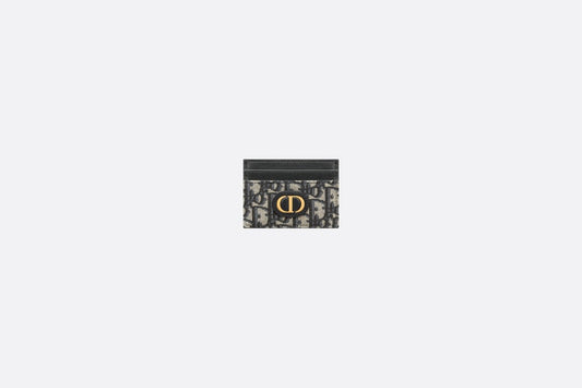 30 Montaigne Five-Slot Card Holder • Blue Dior Oblique Jacquard