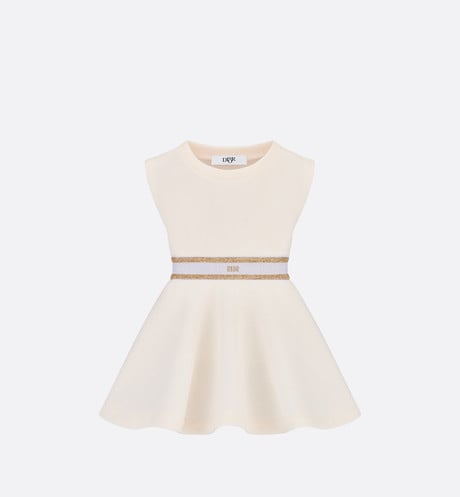 Baby Skater Dress • Ivory Cotton-Blend Fleece