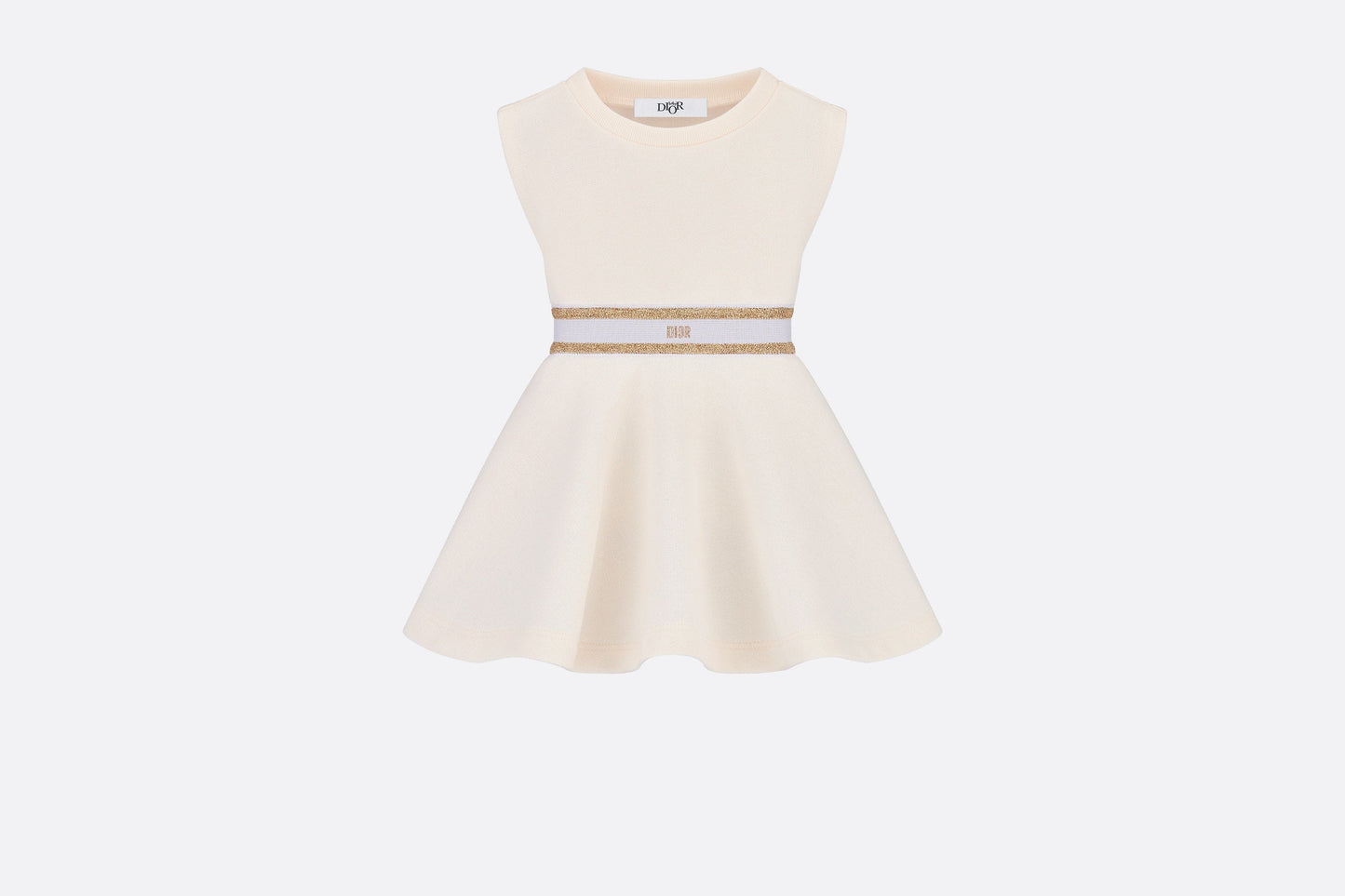 Baby Skater Dress • Ivory Cotton-Blend Fleece