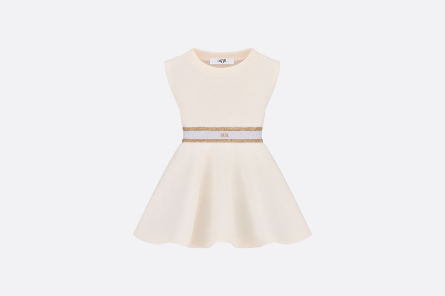 Baby Skater Dress • Ivory Cotton-Blend Fleece