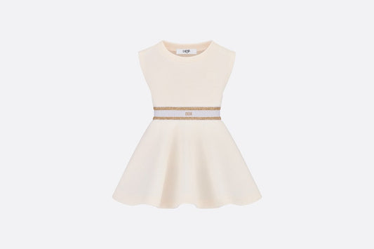 Baby Skater Dress • Ivory Cotton-Blend Fleece