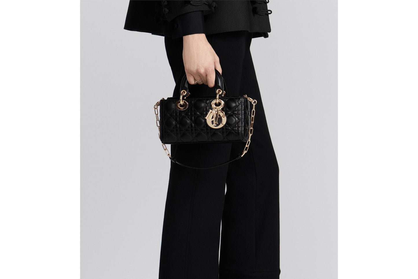 Small Lady D-Joy Bag • Black Cannage Lambskin