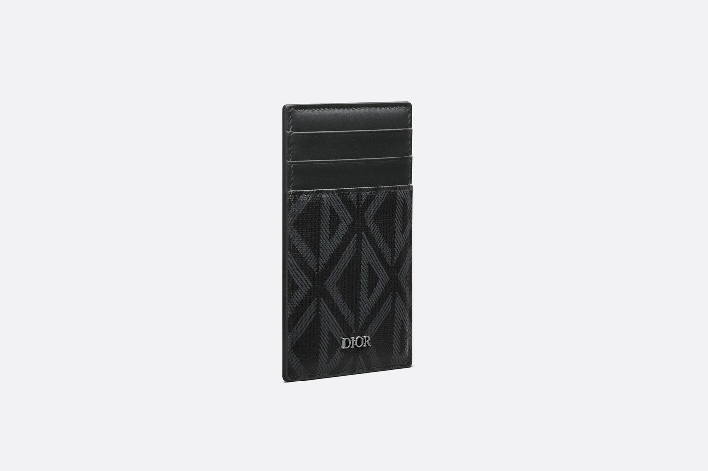 Card Holder with Bill Clip • Black CD Diamond Canvas