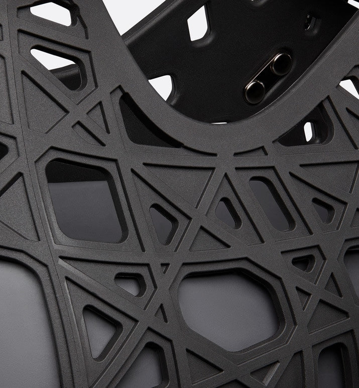 Dior Warp Sandal • Black Cosmo Rubber with Warped Cannage Motif