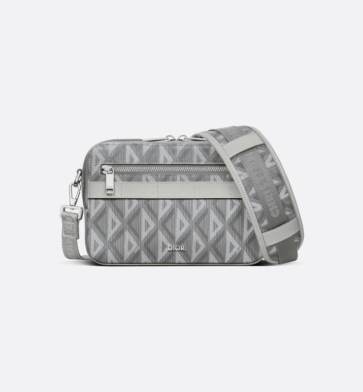 Safari Bag with Strap • Dior Gray CD Diamond Canvas