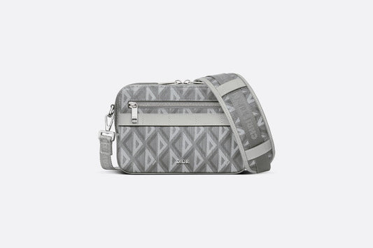Safari Bag with Strap • Dior Gray CD Diamond Canvas