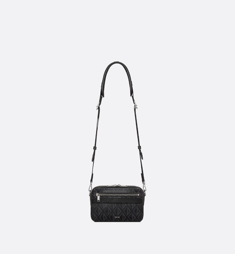 Safari Bag with Strap • Black CD Diamond Canvas