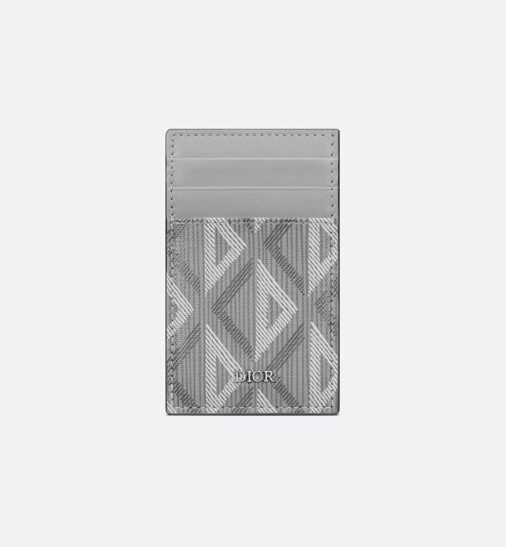 Card Holder with Bill Clip • Dior Gray CD Diamond Canvas